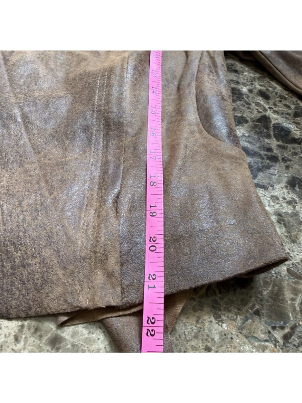 Silence + Noise Women’s Small Faux Suede Moto Jacket Brown Asymmetrical NWT - Picture 8 of 13